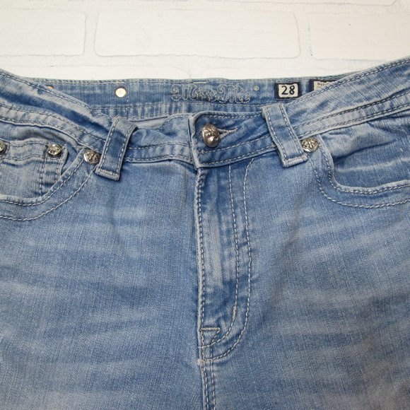 Miss Me Boyfriend Skinny Ankle Cross Jeans - Picture 3 of 5